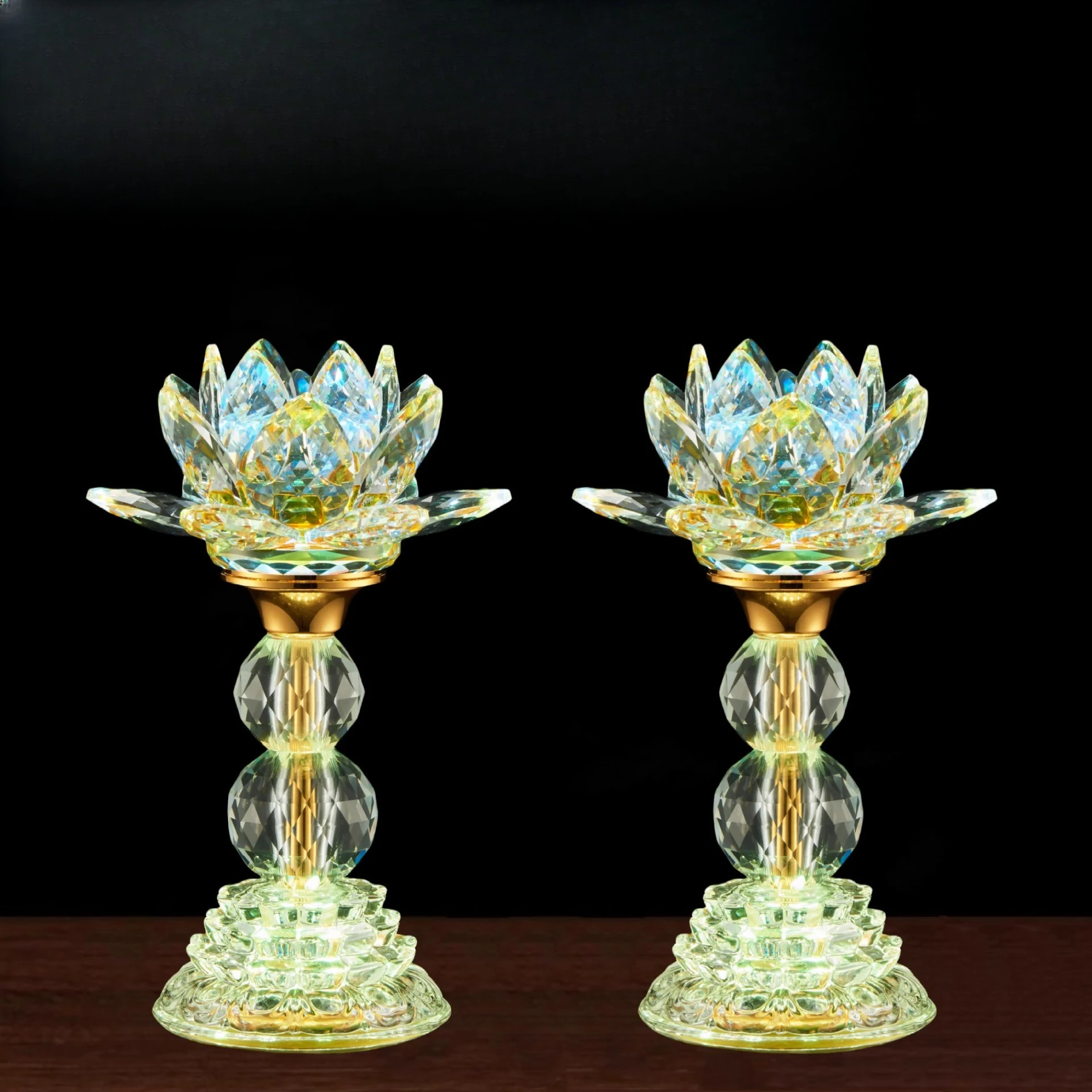 Cz crystal lotus god of wealth offering buddha everlasting buddha hall ornaments fairy hall buddha offering ornaments