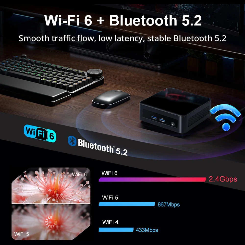 MLLSE M8 Mini PC intel Core i9-12900HK Processor 16GB RAM 1TB SSD WiFi 6 BT5.2 Windows 11 Pro Mini Desktop Computer For Gaming