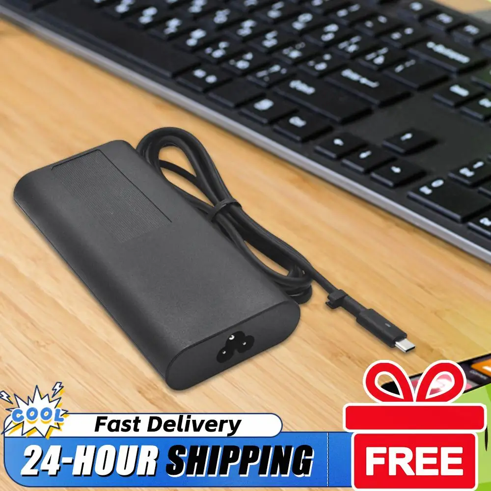 130W USB-C Type C Travel Laptop Power Adapter 20V 6.5A for Dell XPS 17 9700 9710 9720 9730 for Dell Precision 5550 5750 3560
