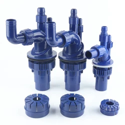 3 Types Hi-quality Aquarium Fish Tank Bottom Filter Pipe Fittings 4-Way Overflow Pipe Connectors Aquatic Pets Water Clean Tools