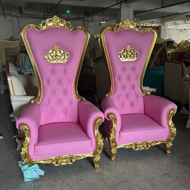exquisite craftsmanship Luxury Golden Royal Event King Seat Banquet Hotel Furniture Wedding Sofa