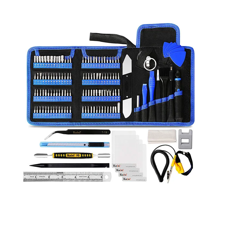 

Kaisi 136 in 1 Electronics Repair Tool Kit Professional Precision Screwdriver Set Magnetic Drive Kit with Portable Bag