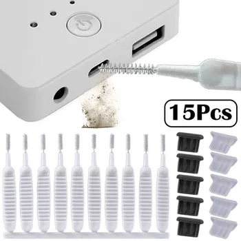 마이크로 USB 충전 포트 클리너 브러시 실리콘 먼지 플러그, 샤오미, 삼성, 안드로이드 폰용, 방진 캡, 구멍 청소 도구