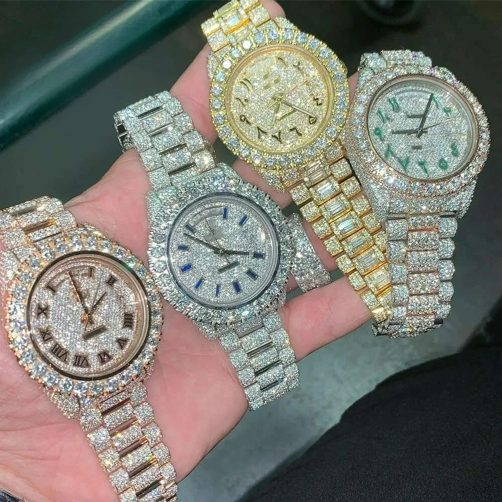 Luxury Full Rhinestone Watch for Women Girls Gifts Sparkling Quartz Timepiece with Stainless Steel Strap Wristwatch for Lover
