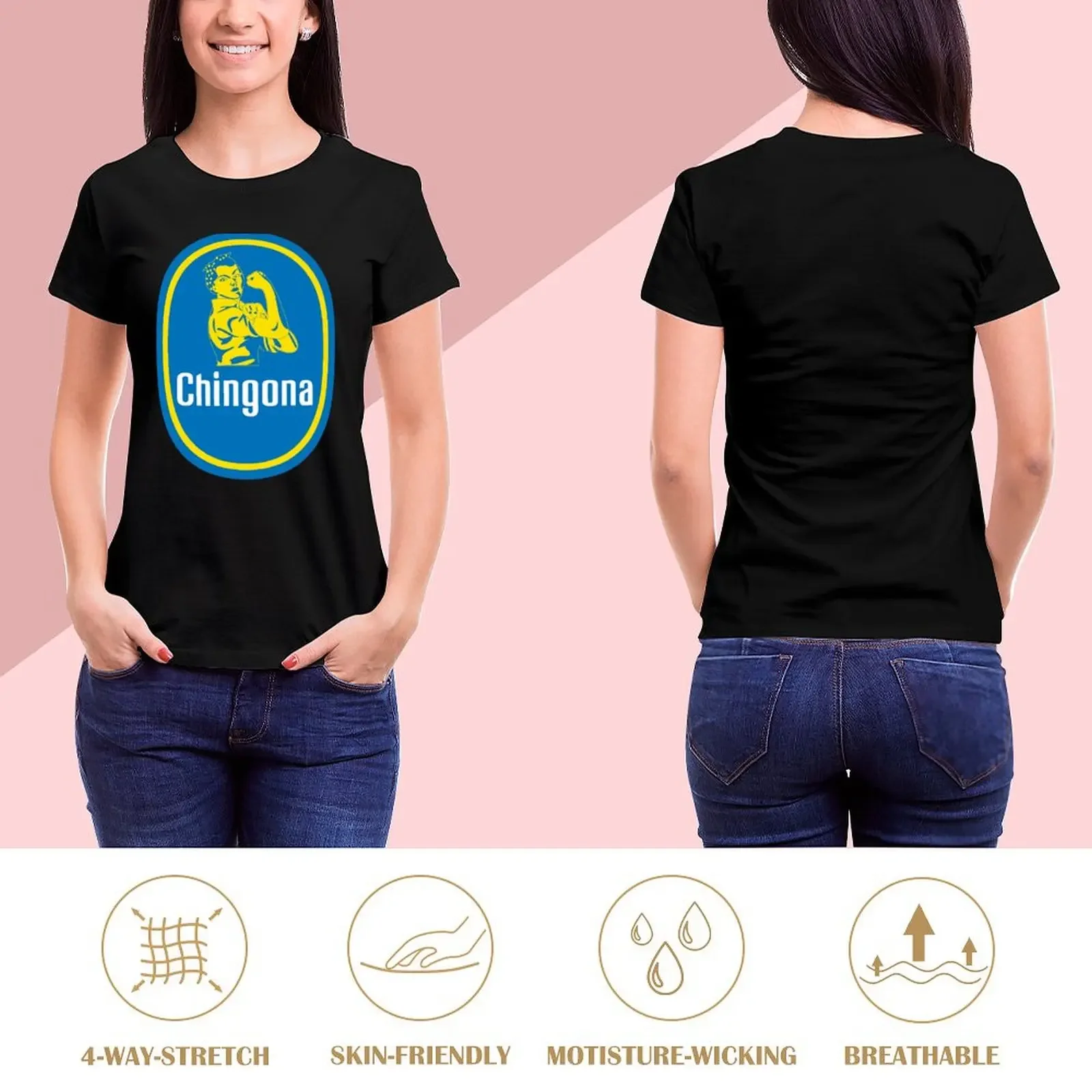 Latina Chingona Logo T-Shirt new edition plain korean fashion western t-shirt dress for Women