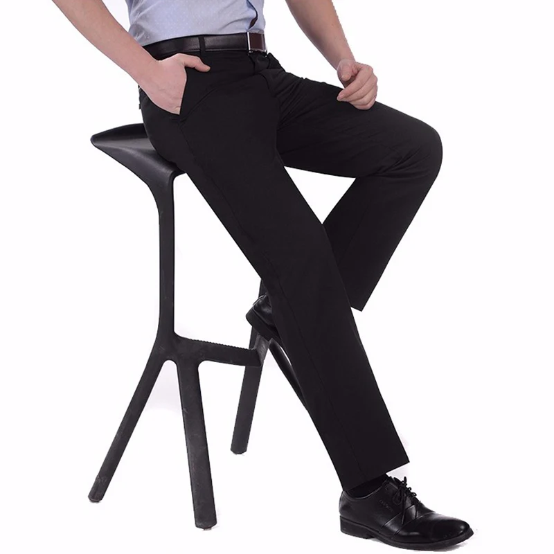 Fashion Zipper Button Pockets Solid Color Business Pants Men's Clothing 2024 Summer New Loose All-match High Waist Trousers