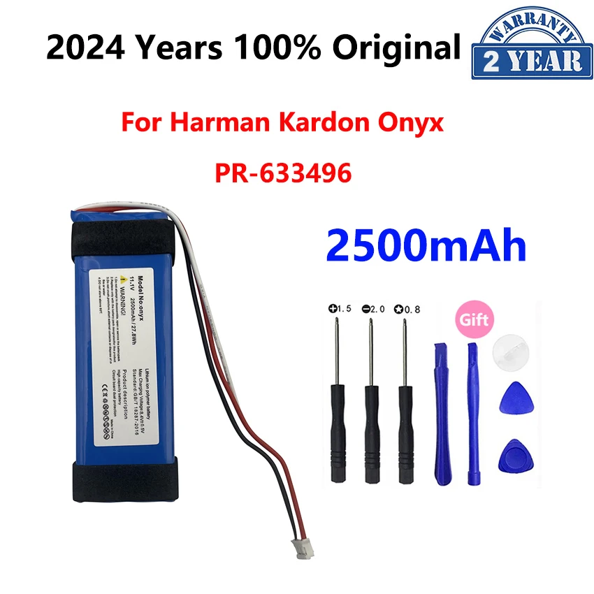 100% Original 2500mAh Replacement Battery For JBL Harman Kardon Onyx HKOnyx Speaker PR-633496 Bateria Batteries