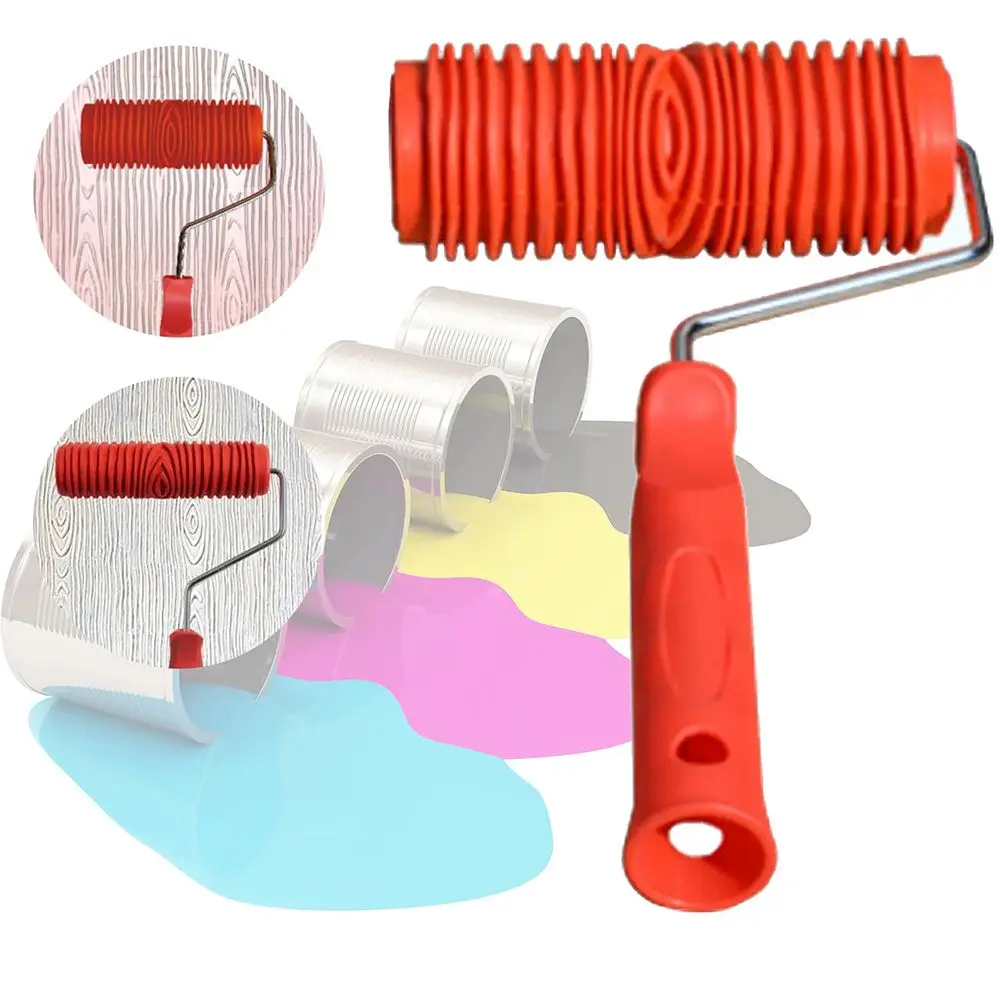 Hand Tools DIY Arts Wood Grain Paint Roller Imitation Wood Pattern Tool Painting Grain Pattern Tool Paint Texture