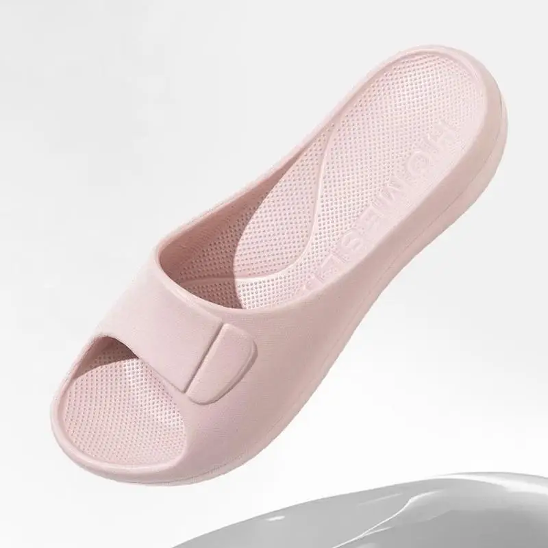 Weichsohlen-Pantoffeln mit Fußgewölbestütze aus EVA für Damen, Sommer, einfarbig, dicke Plattform, Hausschuhe für drinnen, leichte, rutschfeste Pantoffeln für Frauen. – Detail 6