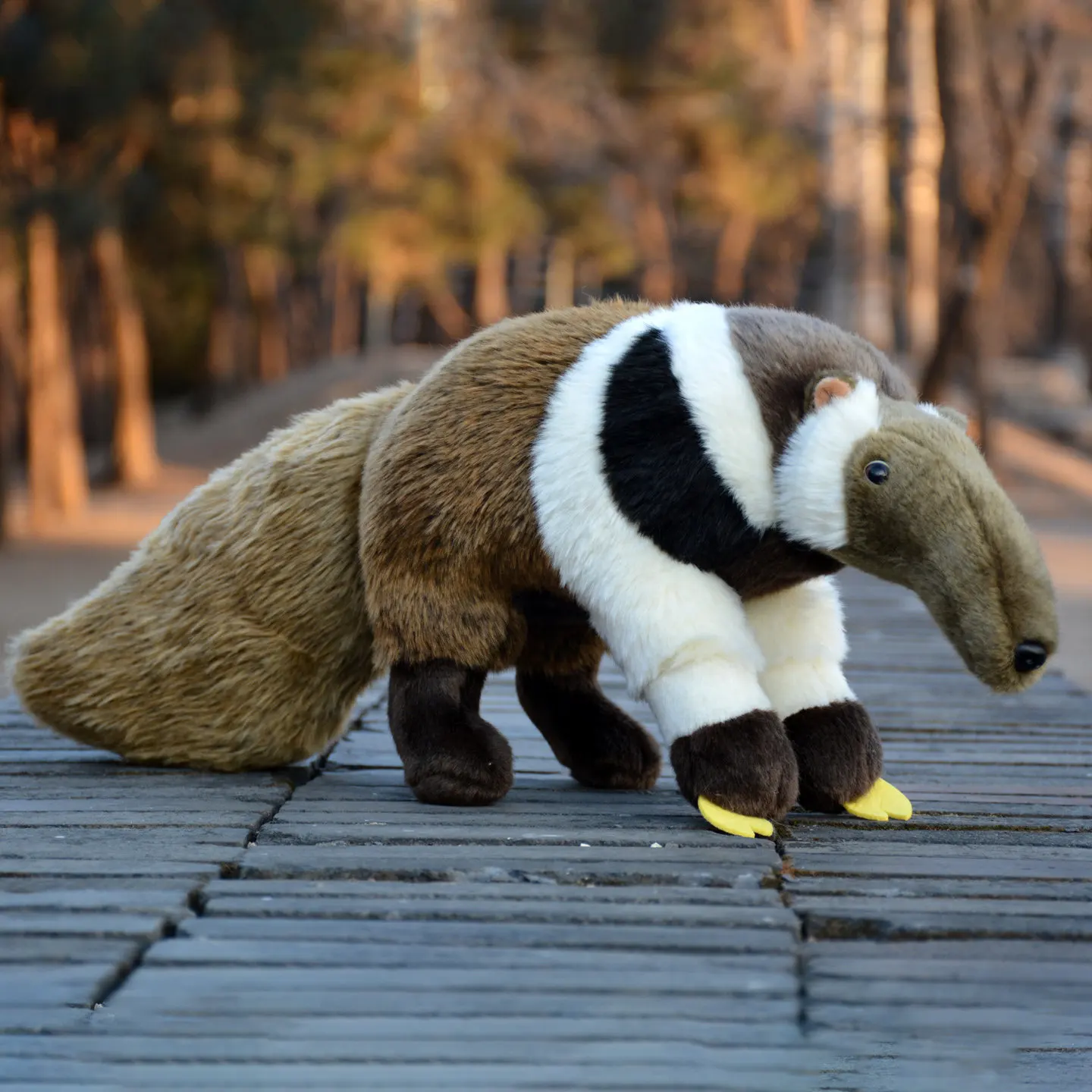 l53xh21cm-realistic-anteater-plush-toy-anteater-animal-model-pp-cotton-friend-birthday-gift