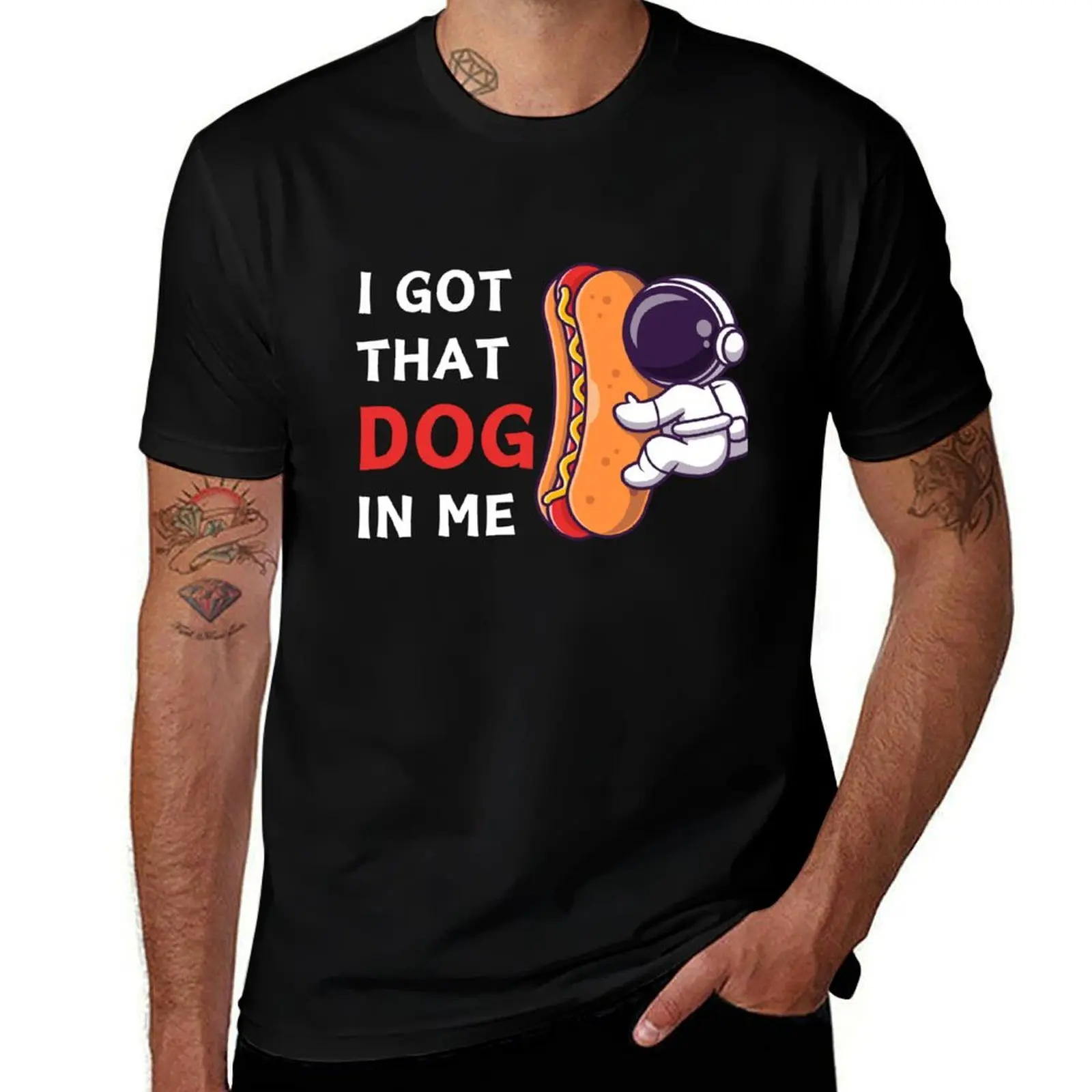 I Got That Hot Dog in Me Funny Meme T-Shirt Outdoor Working T-Shirt