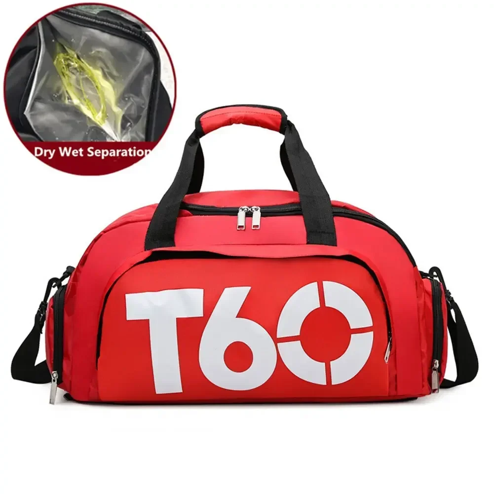 

Oxford Dry Wet Gym Bag Large Capacity Fitness Training Bag Waterproof with Shoe Compartment Wear-resistant for Men Women