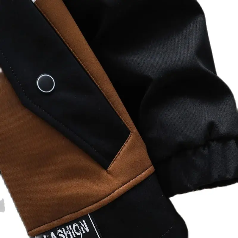 2025 New Autumn Hooded Jacket Men Breathable Outwear Male Patchwork Color Streetwear Comfortable Casual Clothing Plus Size