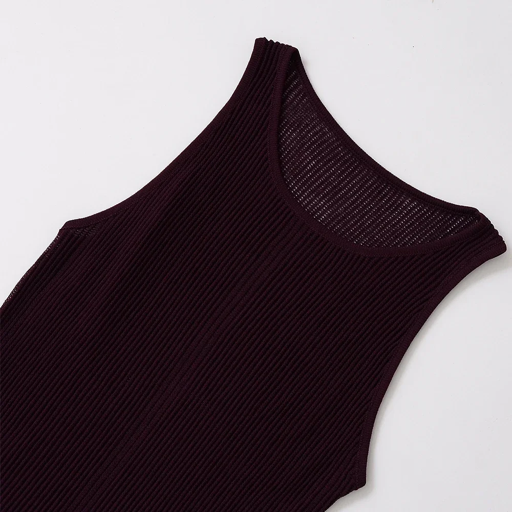 Women Elegant Summer Bodycon Midi Dress for Women Sexy O Neck Sleeveless Holiday Beach Parties and Club Dress Outfits 0014015