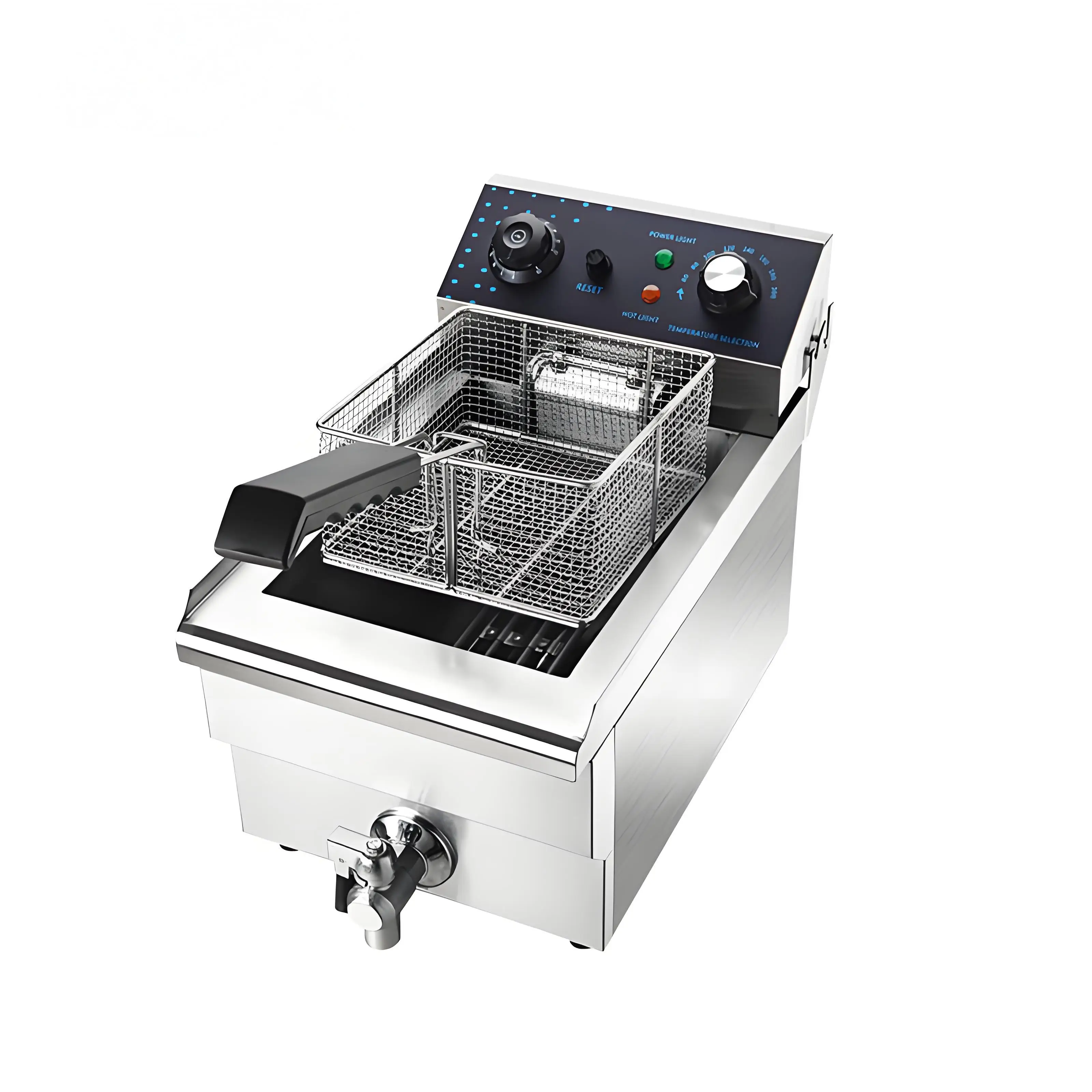 หม้อทอดไฟฟ้าสแตนเลส 220V 10 ลิ - Countertop Deep Fryer With Timer บทวิจารณ์และราคา