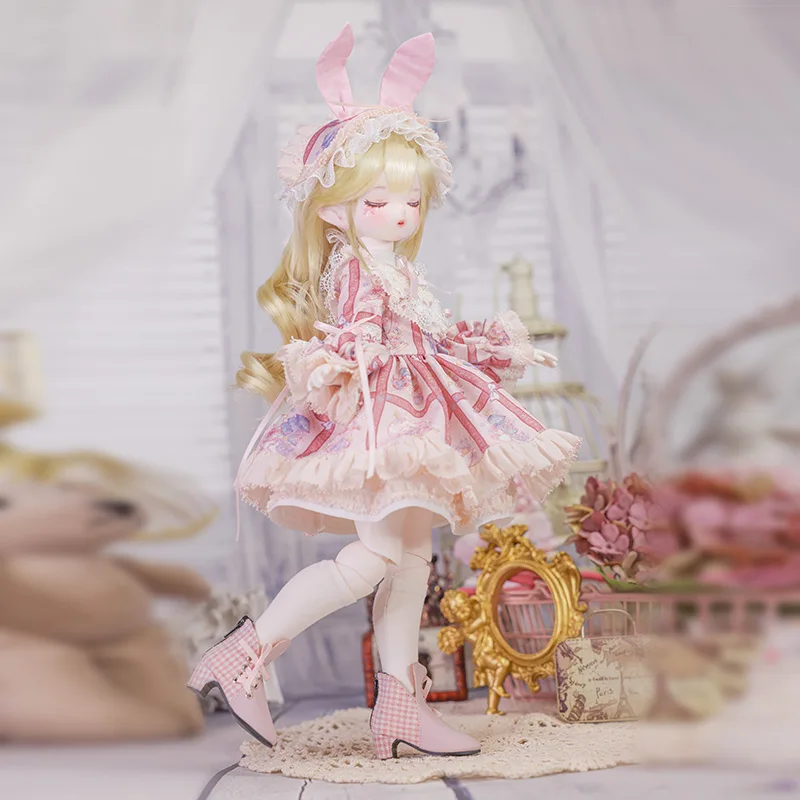 Lalka BJD Shuga Fairy Beryl 1/4, zamknięte oczy, ciało Sogo, zabawki dla dziewczynek i anime króliczek, żywiczne zabawki, prezent