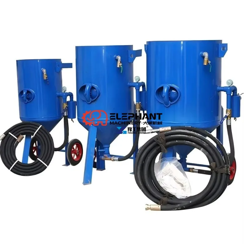 Industrial Mobile High Pressure Cleaner Sandblaster Pot Rust Removal Paint Stripping Restoration Portable Dry Blaster