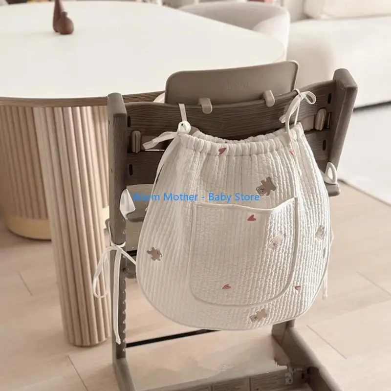 المنظم حقيبة لعبة حفاضات زجاجة ماء يدفع باليدين حقيبة التخزين المطرزة الدب السرير حقيبة عربات أطفال حقيبة للحمل 57QE #2