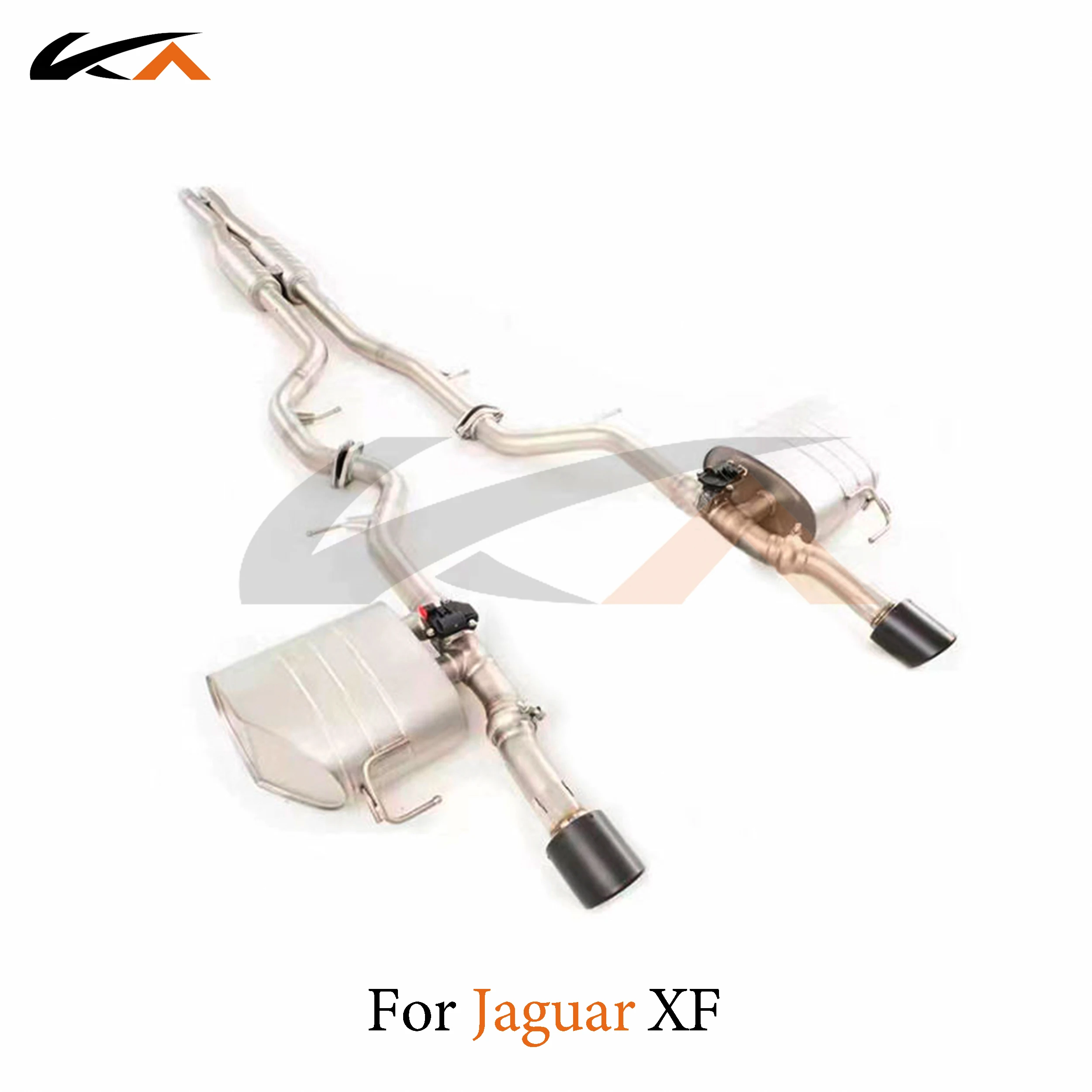 KA Tuning exhaust system stainless catback for Jaguar XF rear section performance muffler valve