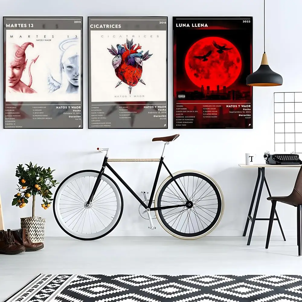 Popular Music Band N-natos Y Waor Poster Sticky Poster Paper Sticker DIY Room Bar Cafe Wall Decor Gift