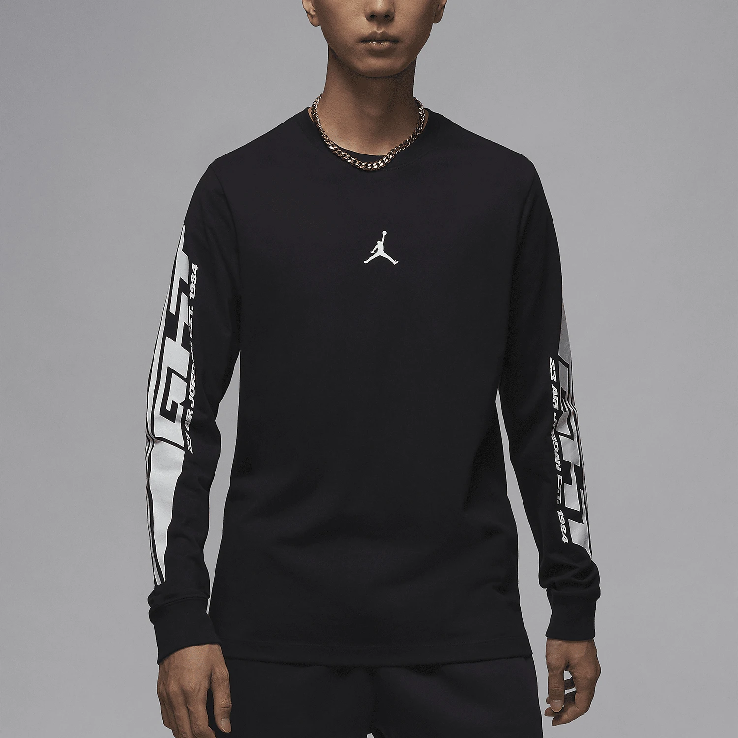 

Nike genuine JORDAN Men's Round Neck Sports Training Printed T-Shirt FZ1974-010