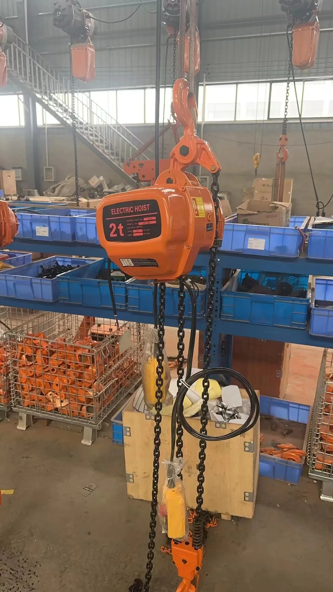 220v - 440v Hhbb Electric Chain Hoist With Manual Electric Motorized Trolley Electric Crane