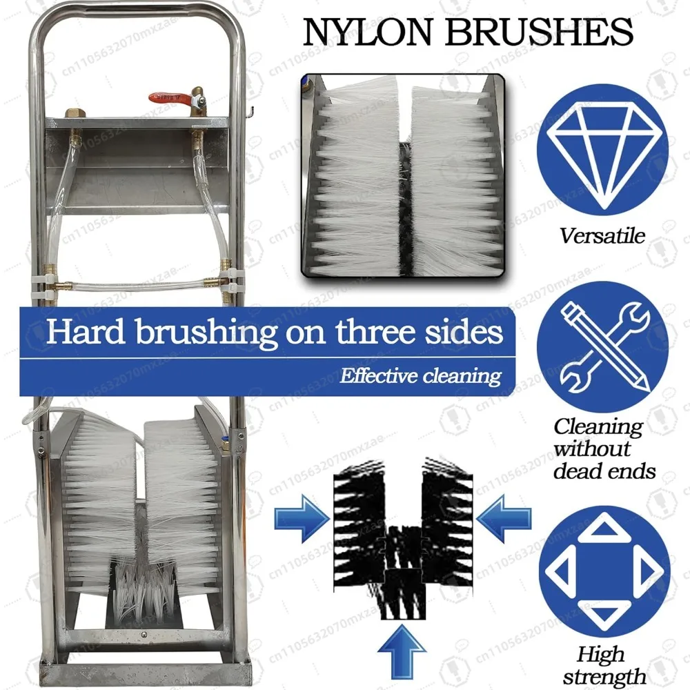 غسالة أحذية المزرعة للماشية من الفولاذ المقاوم للصدأ للطين، فرشاة تنظيف أحذية المطر متعددة الوظائف