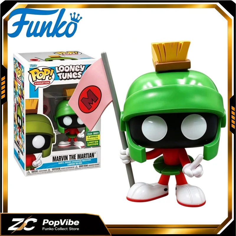 Funko Pop Looney Tunes Marvin The Martian Vinyl Action Figure Collectible Desk Decoration Birthday Present for Fans Hobbyists