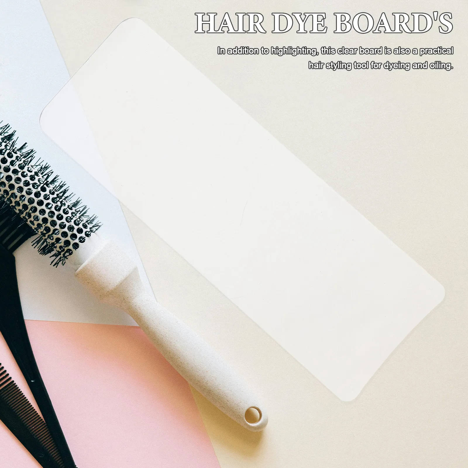 

Professional Clear Hair Dyeing Board Highlighting Paddle for Precise Color Placement Styling Tool Foiling Board Salon Supply