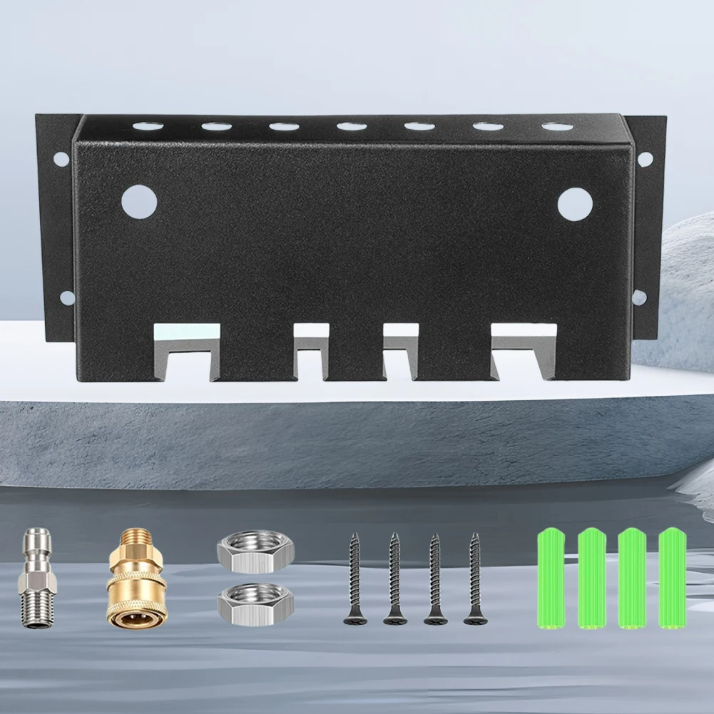 เครื่องฉีดน้ําแรงดันสูงผู้ถือ Fit 1/4 Quick Connector Snow Foam Lance ผู้ถือหัวฉีดและ Wand Extension Storage Rack