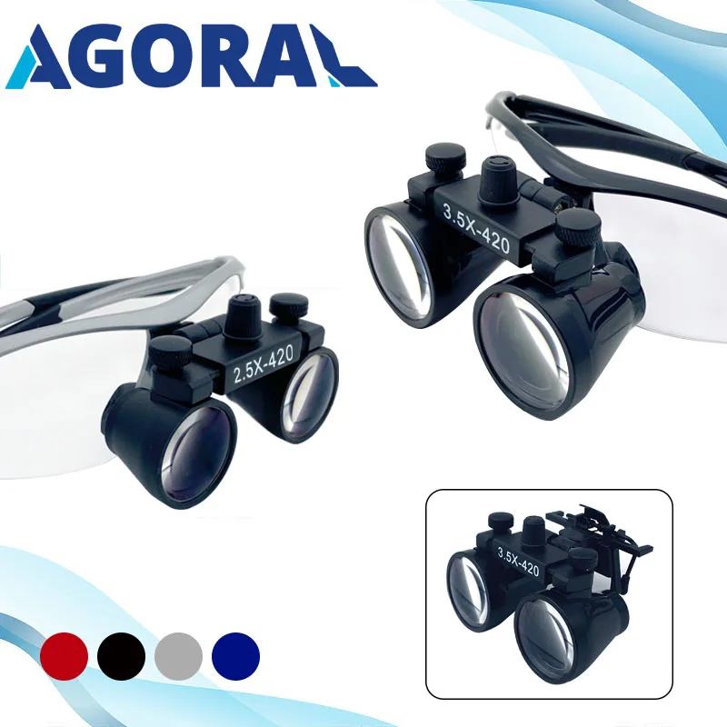 

Dental Loupes Binocular Magnifier 2.5X 3.5X Magnification Black/Red/Blue/Silvery Medical Magnifier Dental Surgery Loupes