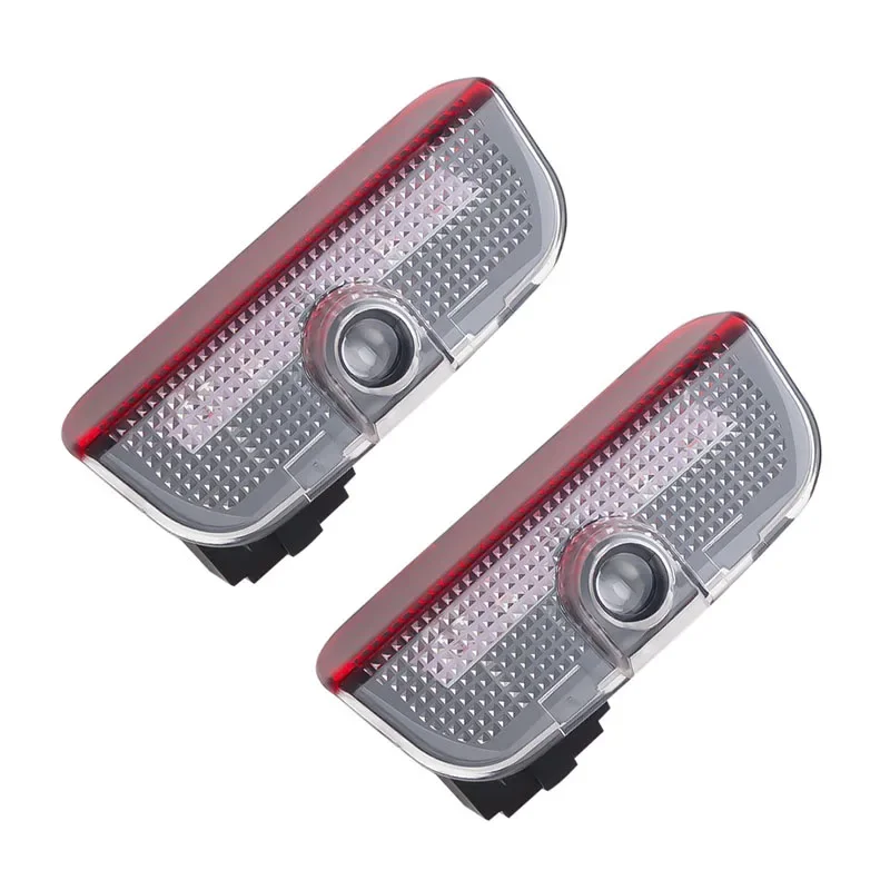 2Pcs Car HD Projector Lamp Car Door Wireless Welcome Light LED Decoration For Volkswagen VW GOLF RLine Polo Tiguan TOURAN PASSAT