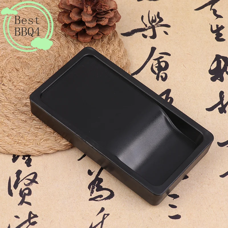 (BBQ4)Beginner Plastic Ink Stone Set Grinding Inker For Chinese Calligraphy Pine Soot Inkstick Xuan Rice Paper Writing Painting