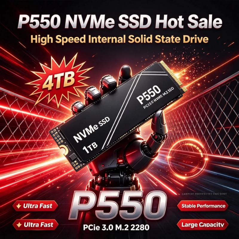 High-Performance P550 M.2 2280 PCIe 3.0 NVMe SSD  2TB 4TB High Speed, Load Faster Upgraded Version Fit  Laptop PC OEM Original