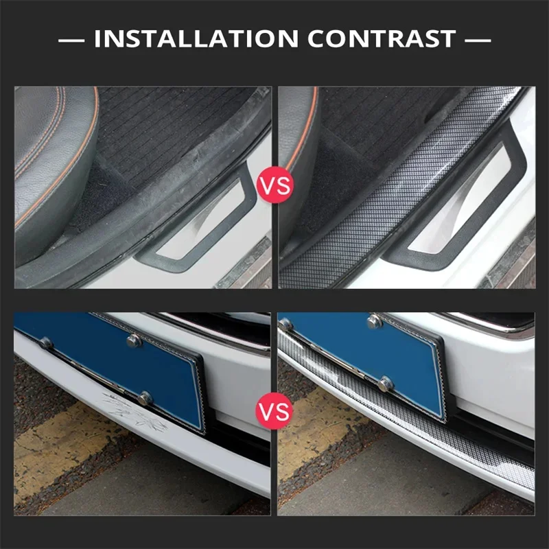 ملصقات واقية من ألياف الكربون ، ملصقات داخلية للسيارة ، حافة الباب ، غشاء واقي ، قالب مطاطي ، شريط تشذيب ، ملحقات تصفيف السيارة تصنعها بنفسك #4