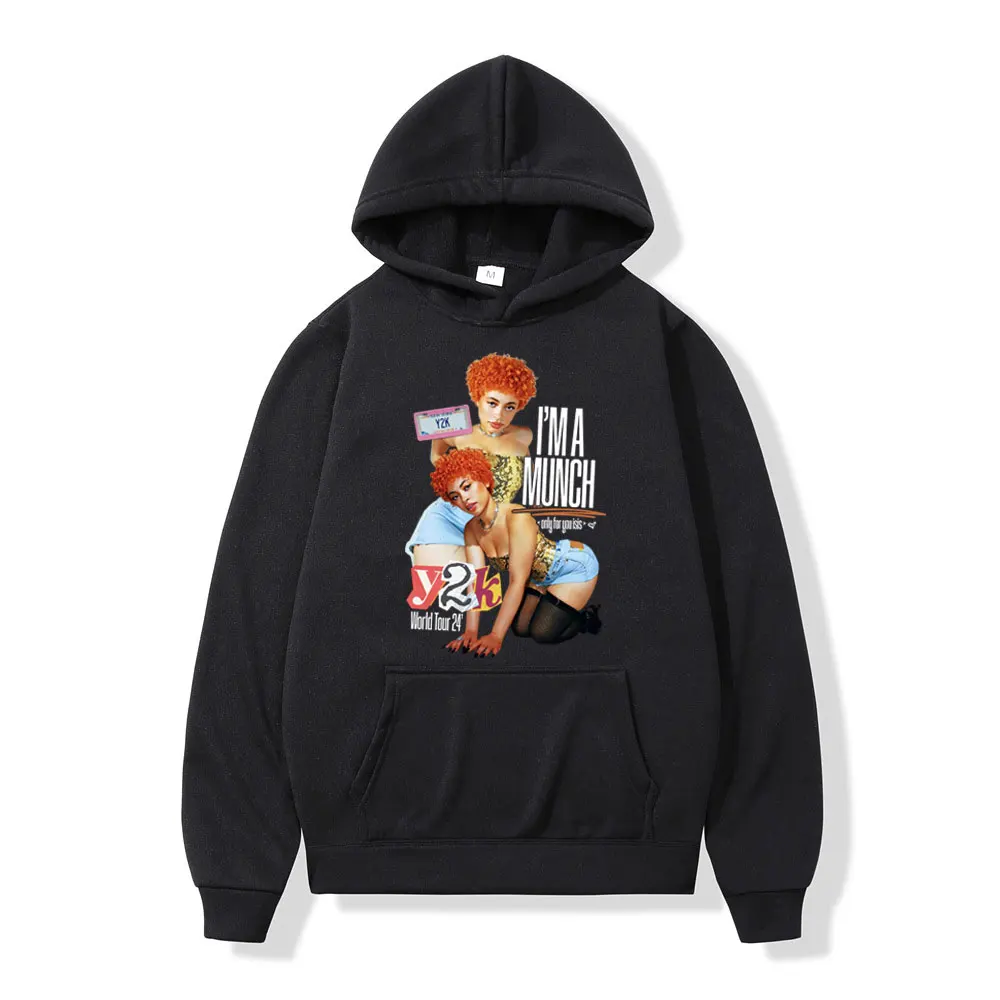 

Rapper Ice Spice Y2K World Tour 2024 Graphic Hoodie Men Women Fashion Aesthetics Sweatshirts Harajuku Hip Hop Oversized Hoodies