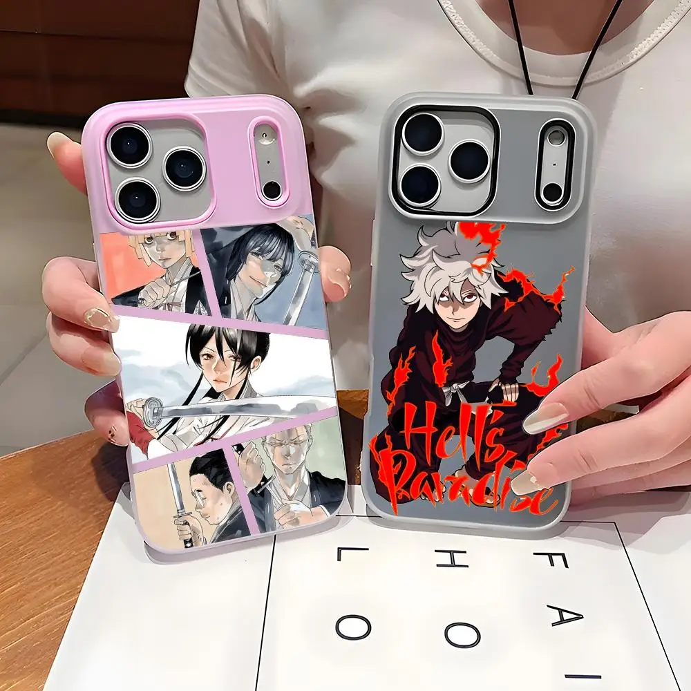 H-Hells Paradise Phone Case Slim Clear Jelly Case For Phone 17-12, Soft TPU Shockproof Anti-Yellowing Cover