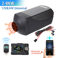 2/5/8KW Diesel Air Heater 12V24V All in One Car Heater with Silencer Remote Control for Car Truck Boat RV Parking Diesel Heater