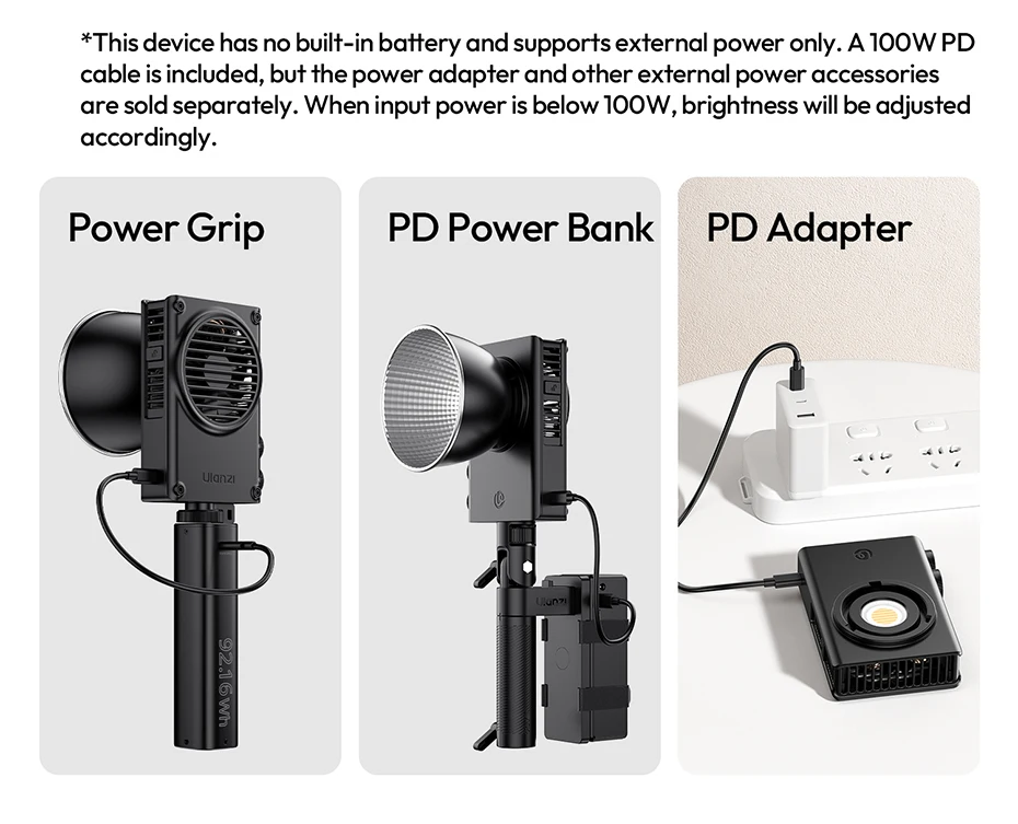 Ulanzi C01 100 W tragbare COB-Leuchte, 2700 K–6500 K, zweifarbig, leicht, für Kamera, Fotografie, Smartphone, Vlog, Livestreaming – Detail 12