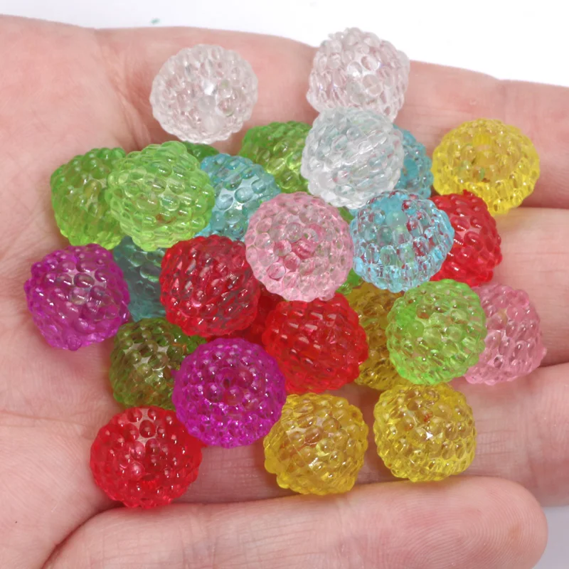 50-100pcs 10/12mm Acrylic Bayberry Beads Colorful Bipyramid Jewelry Beads For Making Bracelet Necklace Earrings Diy Accessories