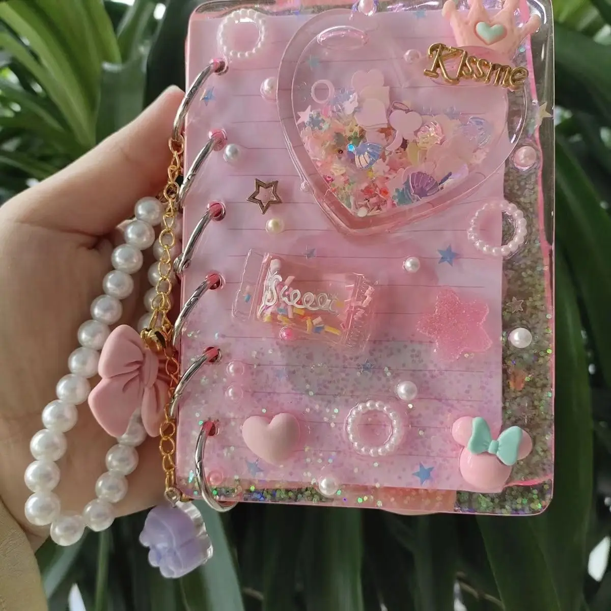 Girl Binder Notebook Cute A7 Princess Hand Ledger Cute Girl Binder Notebook Student Loose-leaf Notepad 200 pages