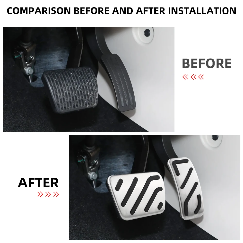 Car Pedal Cover for MG 4 MG4 2025 2026 AT Pedal Cover Accelerator Gas Brake Pedal Cover Stainless Steel Pad Interior Accessories