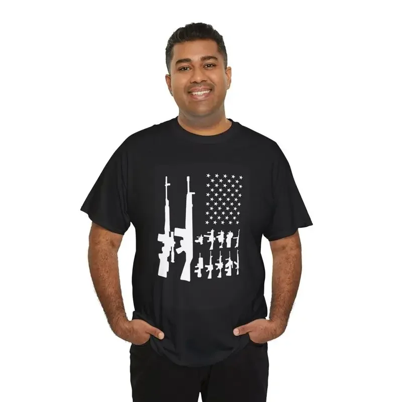 Patriotic Gun and Rifle Flag Protct the 2nd Amendment T Shirt Art