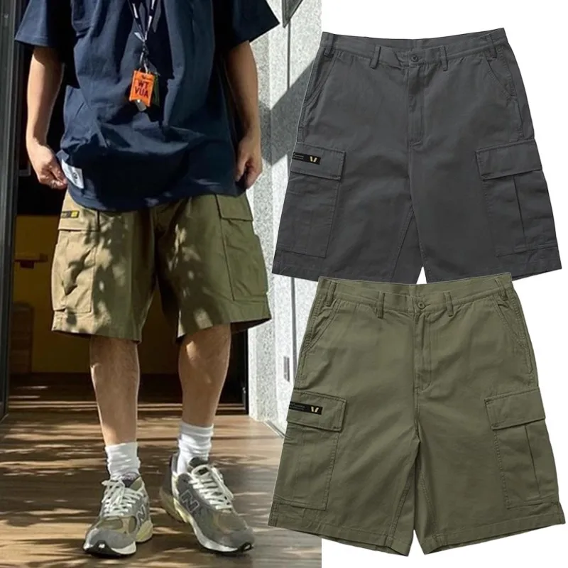 

2023 WTAPS Washed Workwear Shorts Military Style Multi Pocket Side Label Loose Fit Shorts DK947