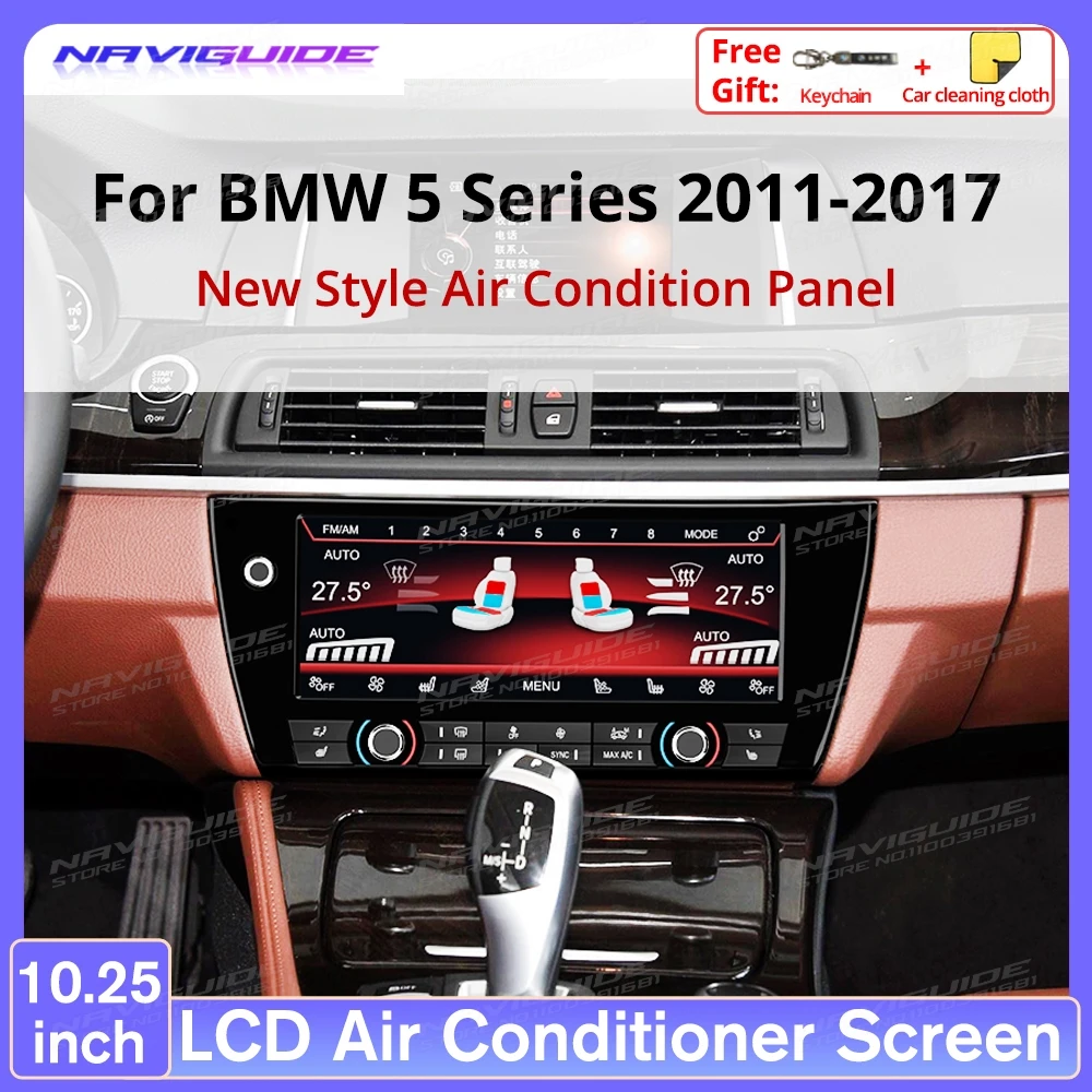 10.25 inch Air Conditioning Climate Control Screen For BMW 5 Series 2011-2017 AC Panel Touch Board LCD Digital