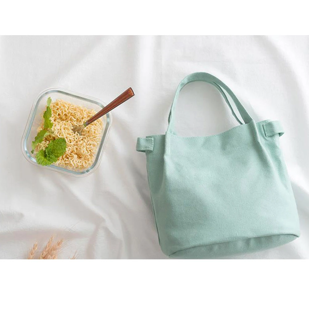 

1Pcs Practical Canvas Lunch Storage Bag Durable Lightweight Portable Lunch Pouch for Outdoors