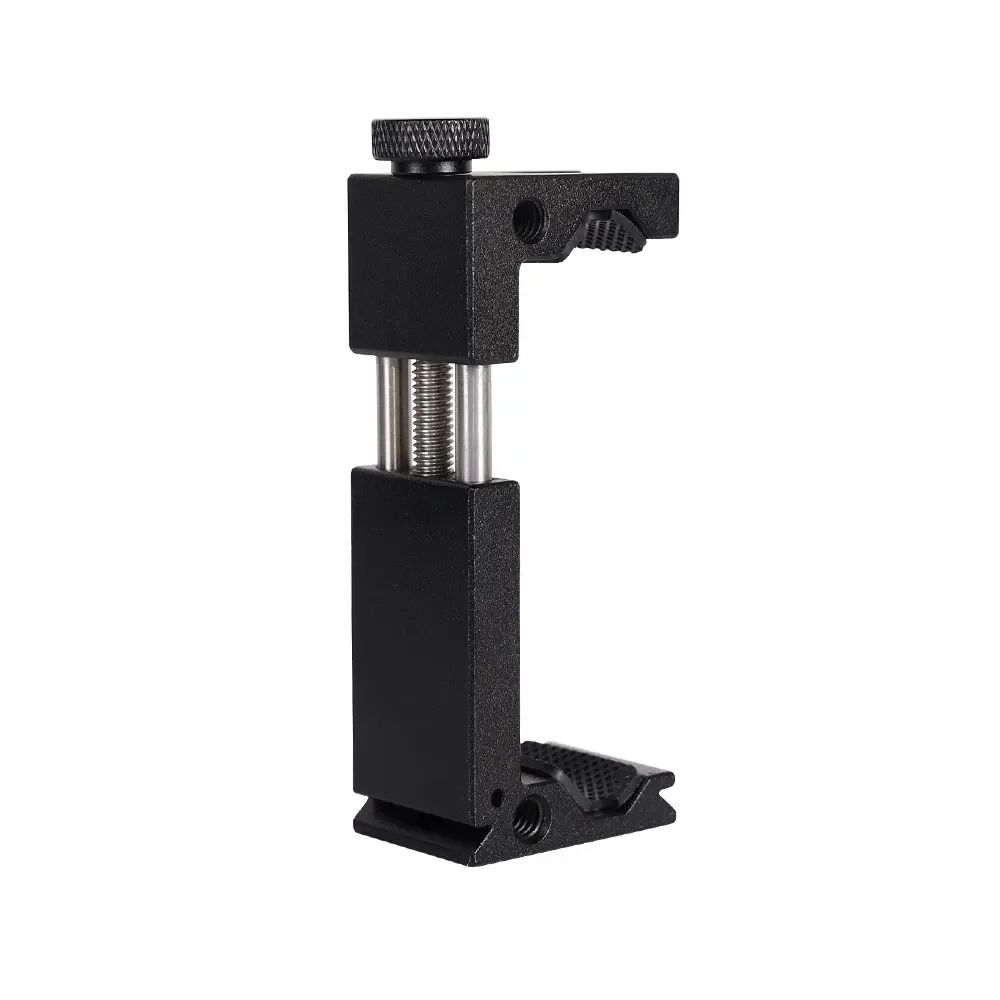 Aluminum Alloy Universal Phone Holder Clamp Smartphone Clip Holder Mount Bracket with Cold Shoe Mount for iphone
