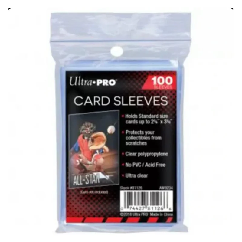 1 Pack Lot of 100 Soft Sleeves / Penny Sleeve for Baseball Cards & Other Sports Cards (Packaging May Vary)