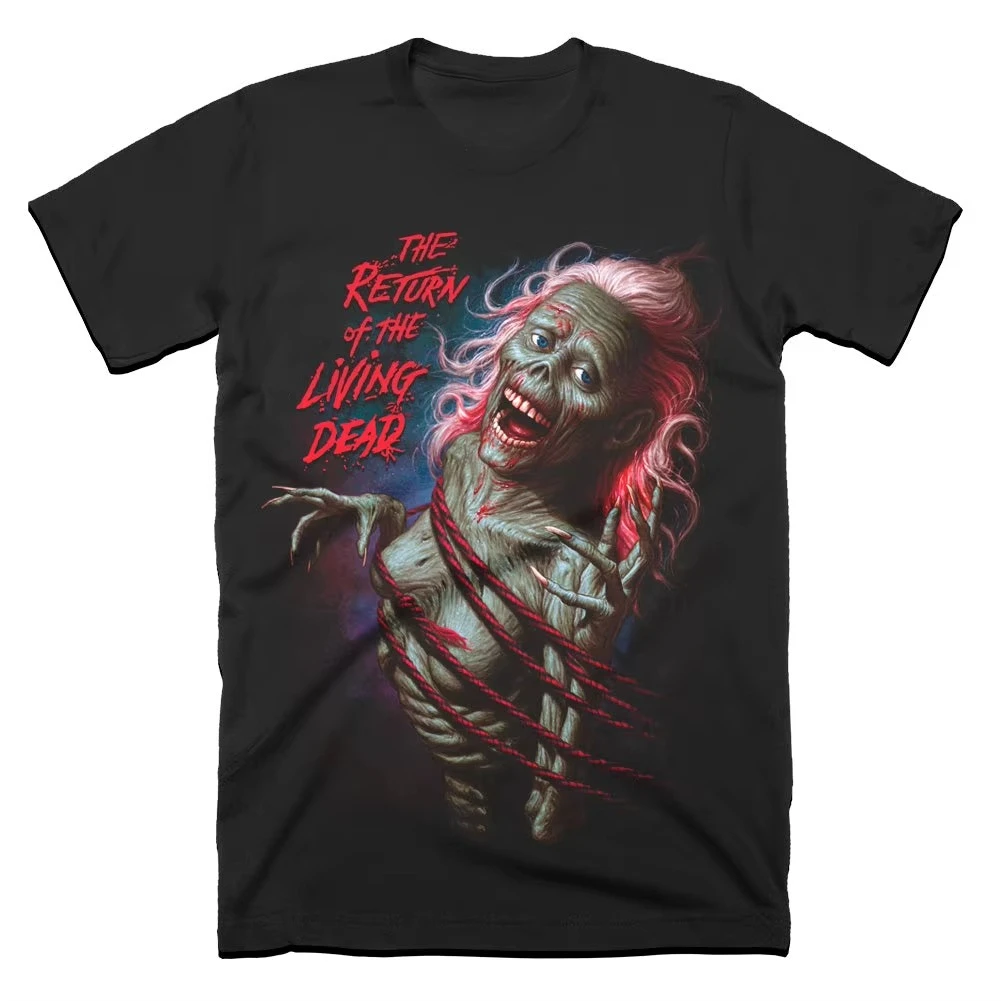 The Return of The Living Dead T-Shirt Men Summer 80s Zombie Horror Graphic Short Sleeve Streetwear Loose Fit Horror Fan Tee