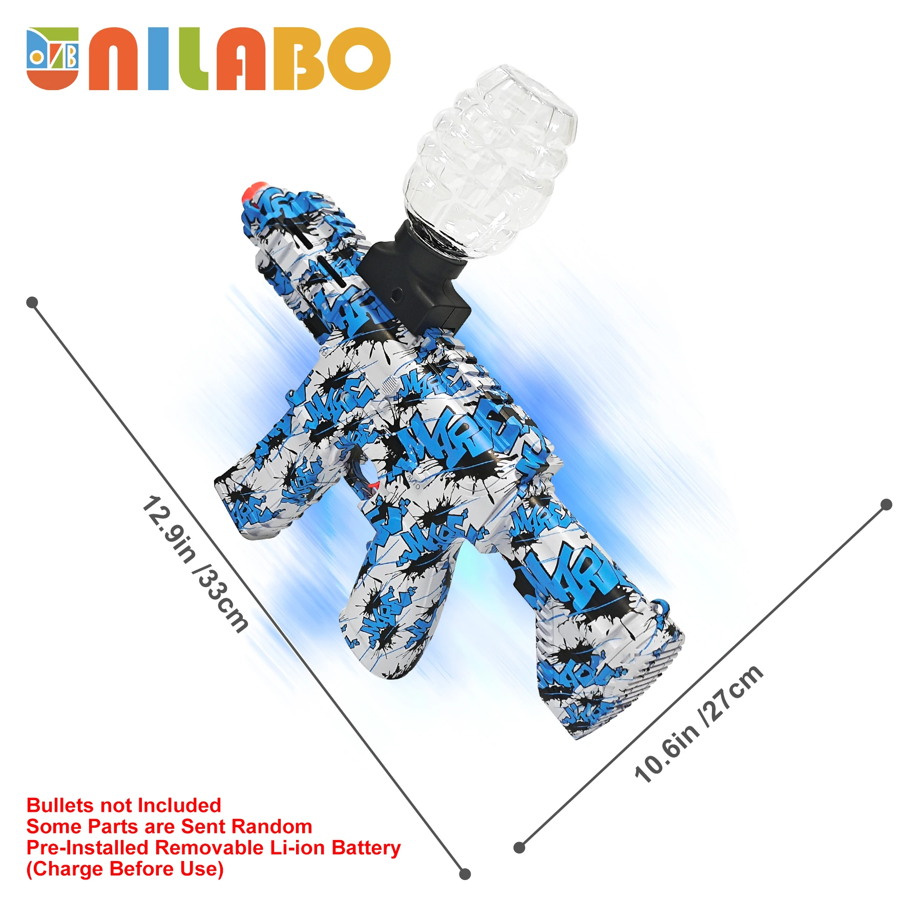 M416 Mini Electric Ball Blaster Toy Gun, High-Speed Rechargeable, Summer Outdoor Fun, Family Pool/BBQ Games(No Bullets)